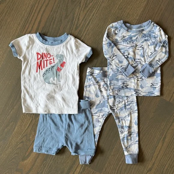 🌸Old Navy Dinosaur 4PC PJ Set - Picture 2 of 12